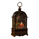 Maxbell Christmas Lantern Snow Globe Portable Xmas Gifts for Outdoor Tabletop Indoor Sitting Santa Claus