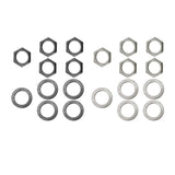 Maxbell 10 Pieces Electric Guitar Bass Jack Output Socket Nuts Washers