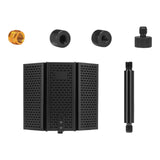 Maxbell Microphone Shield Mic Sound Absorbing Foam for Broadcasting Studio Recording Metal Three Panels