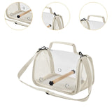 Maxbell Bird Carrier Bag Gifts for Cockatiel Accessories for Outdoor Hiking Shopping Beige