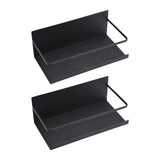 Maxbell 2Pcs Magnetic Spice Rack Side of The Refrigerator Storage for Home Apartment Black