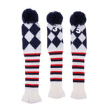 Maxbell 3Pcs/set Golf Pom Pom Head Covers No.#1 #3 #5 Club Knitted Rescue Headcovers Knit Socks Protector - Aladdin Shoppers