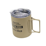 Maxbell Camping Mug Double Wall Vacuum Insulated Rustproof Reusable 11oz Camping Cup Khaki