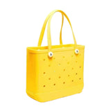 Maxbell Hole Bag with Hole Storage Bag Washable Beach Pack for Pool Shopping Outdoor Yellow