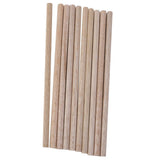 Maxbell 12x10pcs Natural Wood Sticks DIY Hobby Craft 8x8mm