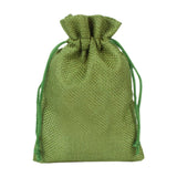 Maxbell 50 Pieces Gift Bags with Drawstring Drawstring Bag for Grocery Party Wedding Green