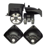 Maxbell 2x2pcs Swivel Wheel Luggage Suitcase Casters Swivel Wheel Replacement Black