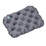 Maxbell Inflatable Seat Cushion Folding Soft Stadium Seat Pad for Walking Beach Lawn dark gray