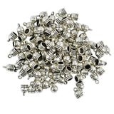 Maxbell 150 Pieces Bell Shape End Cap Cord Connector for Jewelry Making Findings