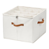 Maxbell Shoe Storage Organizer Foldable Case Shoes Container for Loafers Heels Flats White