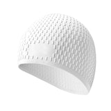 Maxbell Swim Cap Swimming Pool Cap Swimming Hat Women Men Soft Silicone Swimming Cap white