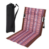 Maxbell Outdoor Beach Lounger Compact Foldable Beach Mat for Barbecue Travel Camping Brown Side