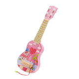 Maxbell Kids Toy Ukulele Musical with Picks for Boy Girls Preschool Ukulele Beginner Pink