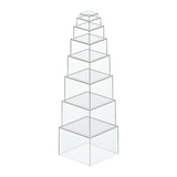 Buffet Risers 5 Sided Dessert Table Display for Collection Cosmetics Dessert 8pcs