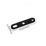 Universal Motorcycle Spotlight Bracket, Stainless Steel, Adjustable Mount Black 3-hole 7.5cm