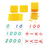 Maxbell Montessori Math Toys Hands on Ability Kids Mathematics Learning for Children Yellow