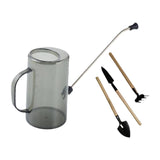 Maxbell 1.5L Watering Can Portable Long Nozzle for House Plants Flower Bonsai Plants grey