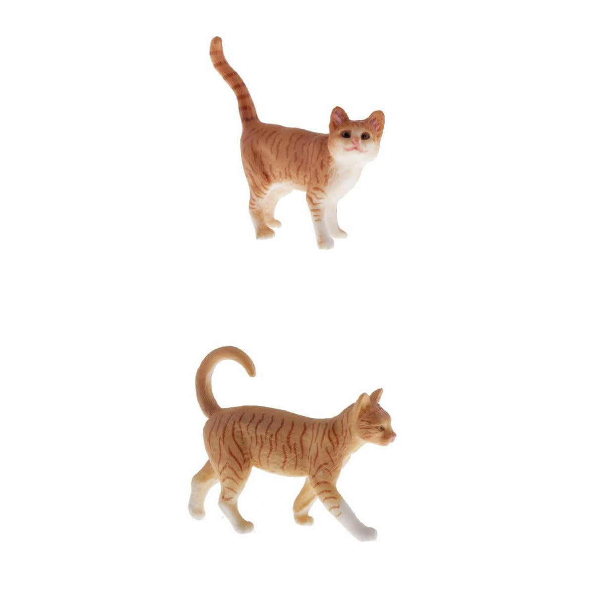 Maxbell Simulation Pets Cats Model Figure Educational Toys Home Decor Cats x2