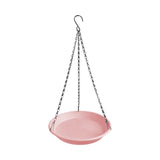 Maxbell Birds Feeder and Birdbath Bowl with Chains Bird Food Tray for Gift Lawn Yard Pink
