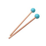 Maxbell 2x Wood Mallets Accessories Professional Marimba Mallets for Chime Beginners Blue