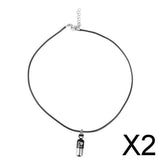 Maxbell 2xStainless Love Pill Keeper Capsule Tablet Pendant Necklace Chain Unisex