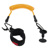 Maxbell Maxbell 1 Pcs TPU Bodyboard Wrist Coil Leash Surf Board Coiled Cord 5FT 7MM Yellow