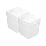 Maxbell 2x Refrigerator Organizer Box Refrigerator Side Door Box for Fruits Cabinets White