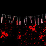 Maxbell Scary Bloody knife Saw Scissor Banner Garland Haunted House Hanging Decor