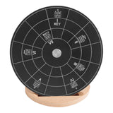 Maxbell Melody Chords Tool Aluminium Alloy Circle Chords Wheel for Teachers Beginner L with base