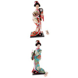Maxbell 2Pcs Japanese Geisha Kimono Doll Ornaments Crafts Home Table Decoration Gift