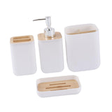 Maxbell 4 Pieces Bathroom Accessories Set Practical for Apartment Household Restroom 010 white