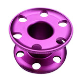 Maxbell 2x Empty Aluminum Alloy Scuba Diving Finger Reel Guide Line Spool Red Purple