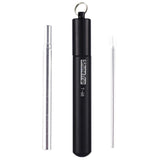 Maxbell Maxbell Collapsible Reusable Drinking Straws Stainless Steel Metal Foldable Straw