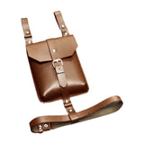 Maxbell Waist Bag PU Versatile Medieval Belt Pouch for Costume Performance Halloween Brown