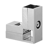 Maxbell Clamp Connector for 1" x 1" Square Tube Easily Install Sturdy Aluminum Alloy Silvery L Shape