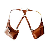 Maxbell Underarm Shoulder Bag Trendy Double Shoulder Pouch for Travel Outdoor Party Brown