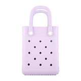 Maxbell 4xBeach Tote Bag Summer Waterproof Open Tote Bag for Women Lightweight Handbag Light Purple