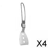 Maxbell 4xCamping Cooking Spatula Stainless Steel Folding Spatula for Outdoor Hiking