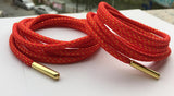 Maxbell 2PAIRS Gold Metal Tipped Round Shoelace Boot Hiking Sport Sneakers Strings Laces