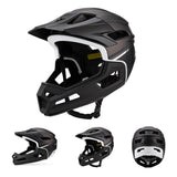 Maxbell Full Face Bike Helmet Protective Helmet Shock Absorbing Mountain Bike Helmet Titanium Black