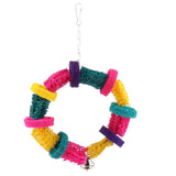 Maxbell Maxbell Loofah Sponge Bite-resistant Parrot Chewing Toy Bird Cage Colorful Hanging Decor