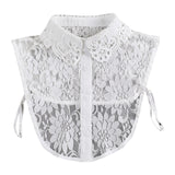Maxbell Fake Collar Adjustable Elegant Women False Collar for Clothes Outfits Shirts White