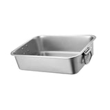 Maxbell Stainless Steel Cats Litter Basin Portable Cat Litter Tray for Kitten Rabbits 40cmx30cmx15cm