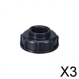 Maxbell 3xGarden Hose Connector IBC Tank Valve for Hose Connector Accessory Greenhouse Black DN25