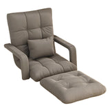 Maxbell Japanese Style 6-Level Adjustable Folding Sofa Chair Tatami Cushion F