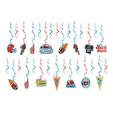 Maxbell 30pcs Football Hanging Swirl Decorations Sport Game Birthday Party Supplies - Aladdin Shoppers