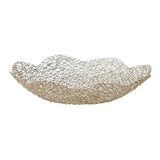 Maxbell Metal Fruit Basket Decorative Flower Shape Hollow Fruit Container Fruit Bowl 31 x 6 cm
