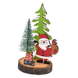 Maxbell Wooden Christmas Table Decor Table Top Decoration for Holiday Fireplace Home Santa Claus