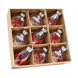 Maxbell 9Pcs Christmas Tree Decorations Charm Pendants for Celebration Wall Birthday Red