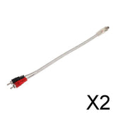 Maxbell 2xCar Audio 2 Male to 1 Female RCA Y Extension Splitter Cable Adapter 28cm